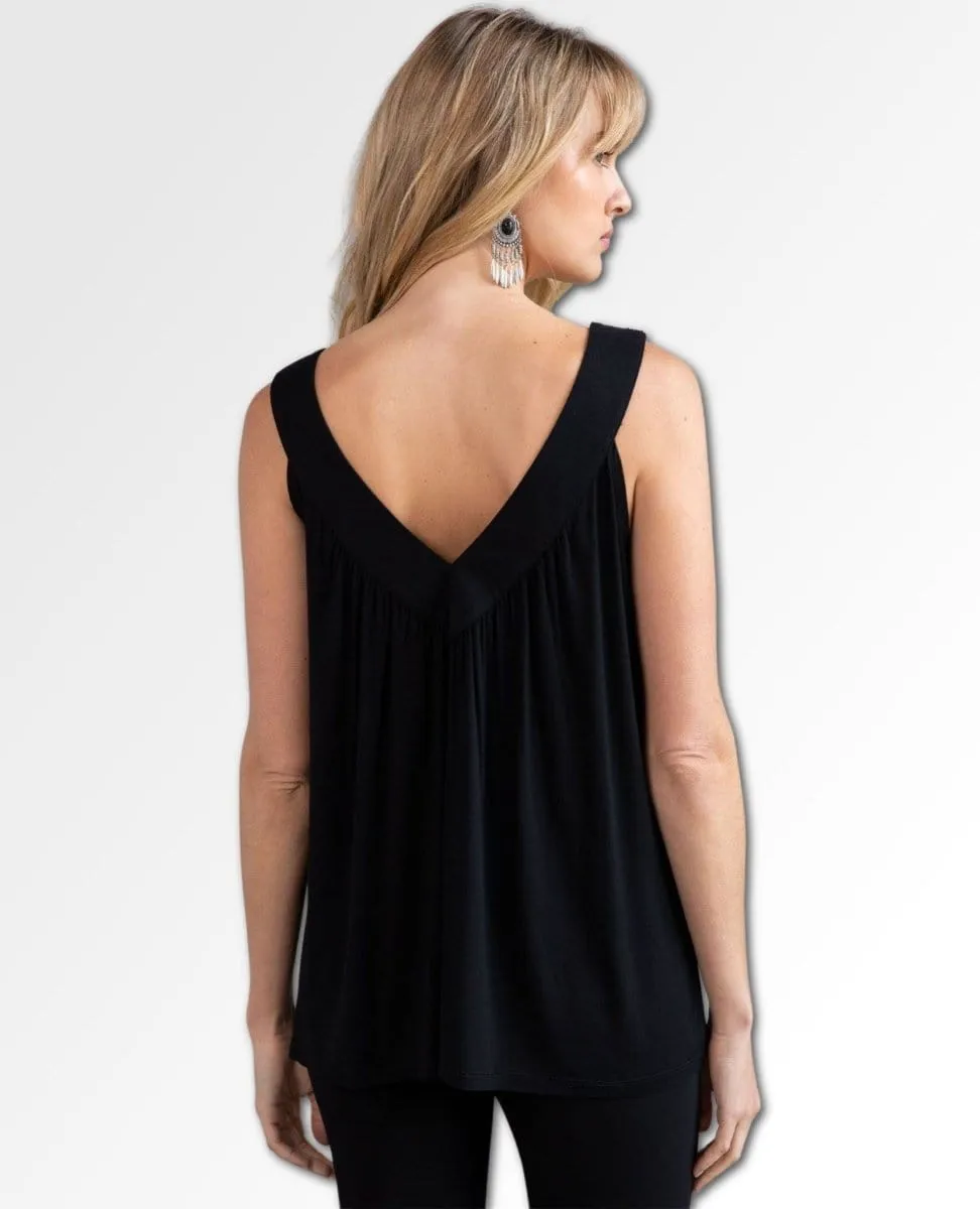 Twinkle Beaded Tank Top Black