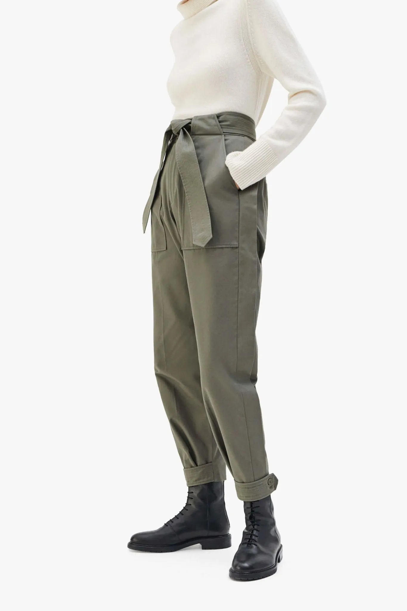 Utility Tapered Trouser - Olive Green