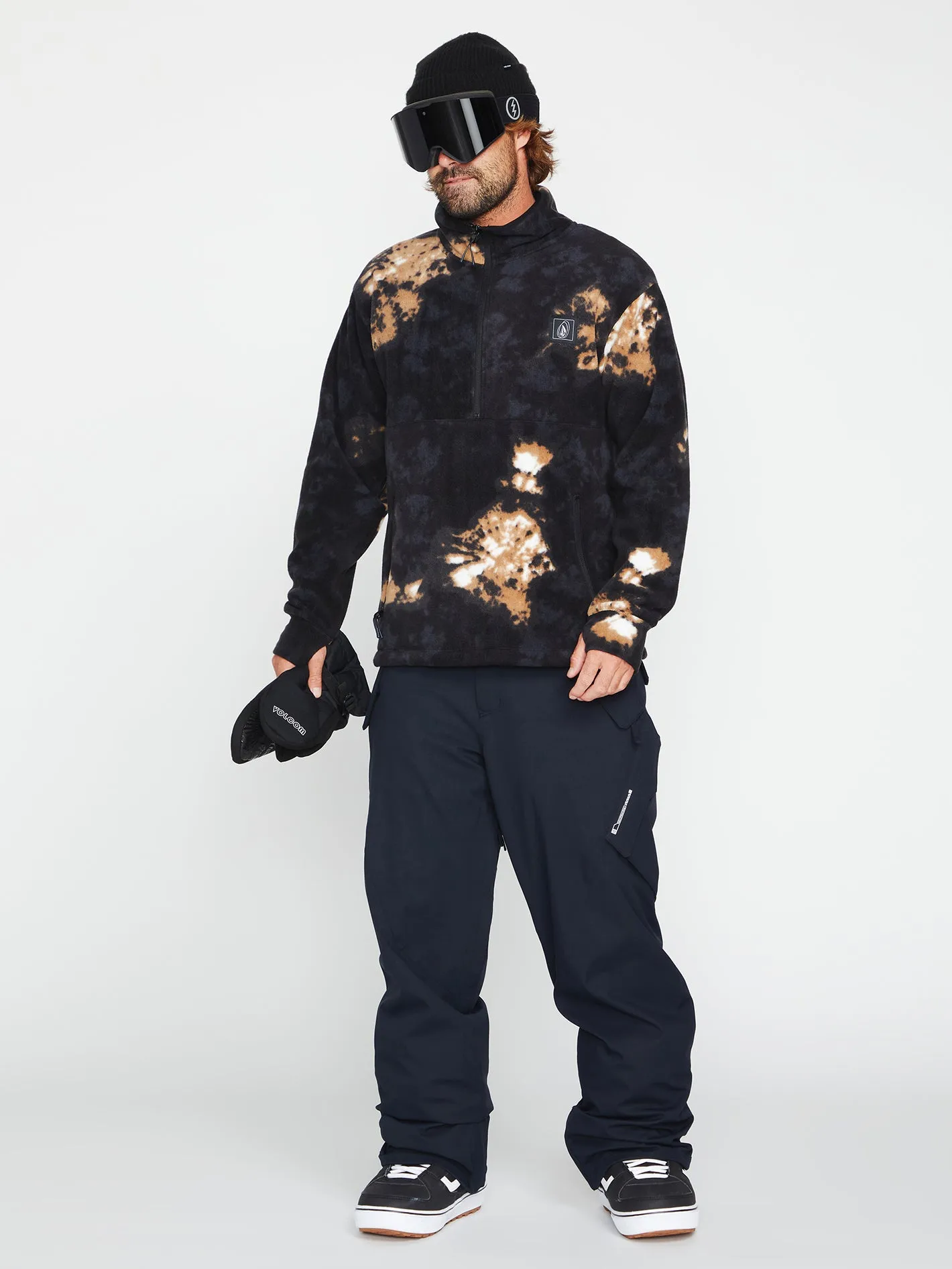 V-Science Fleece 1/2 Zip Sweatshirt - Bleach Black