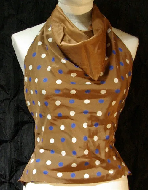 Vintage Bill Blass 4 Piece Silk Cocktail Suit with Palazzo Pants, Blouse, and Sash