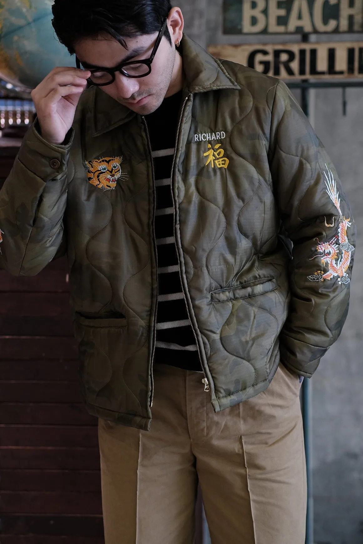Vintage Embroidered Quilted Jacket