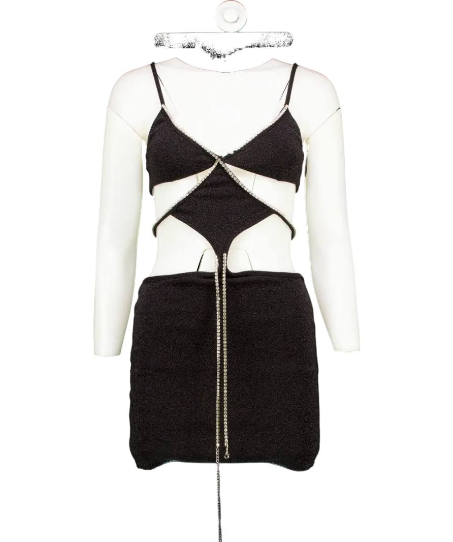 White Fox Rock With You Mini Dress Black UK M