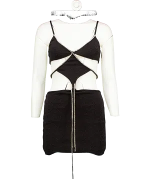 White Fox Rock With You Mini Dress Black UK M