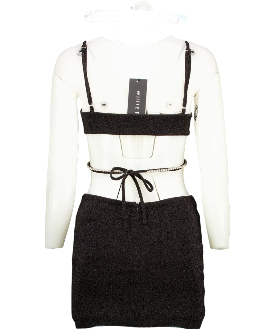 White Fox Rock With You Mini Dress Black UK M