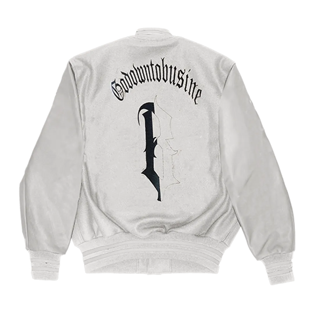 White R Varsity Jacket