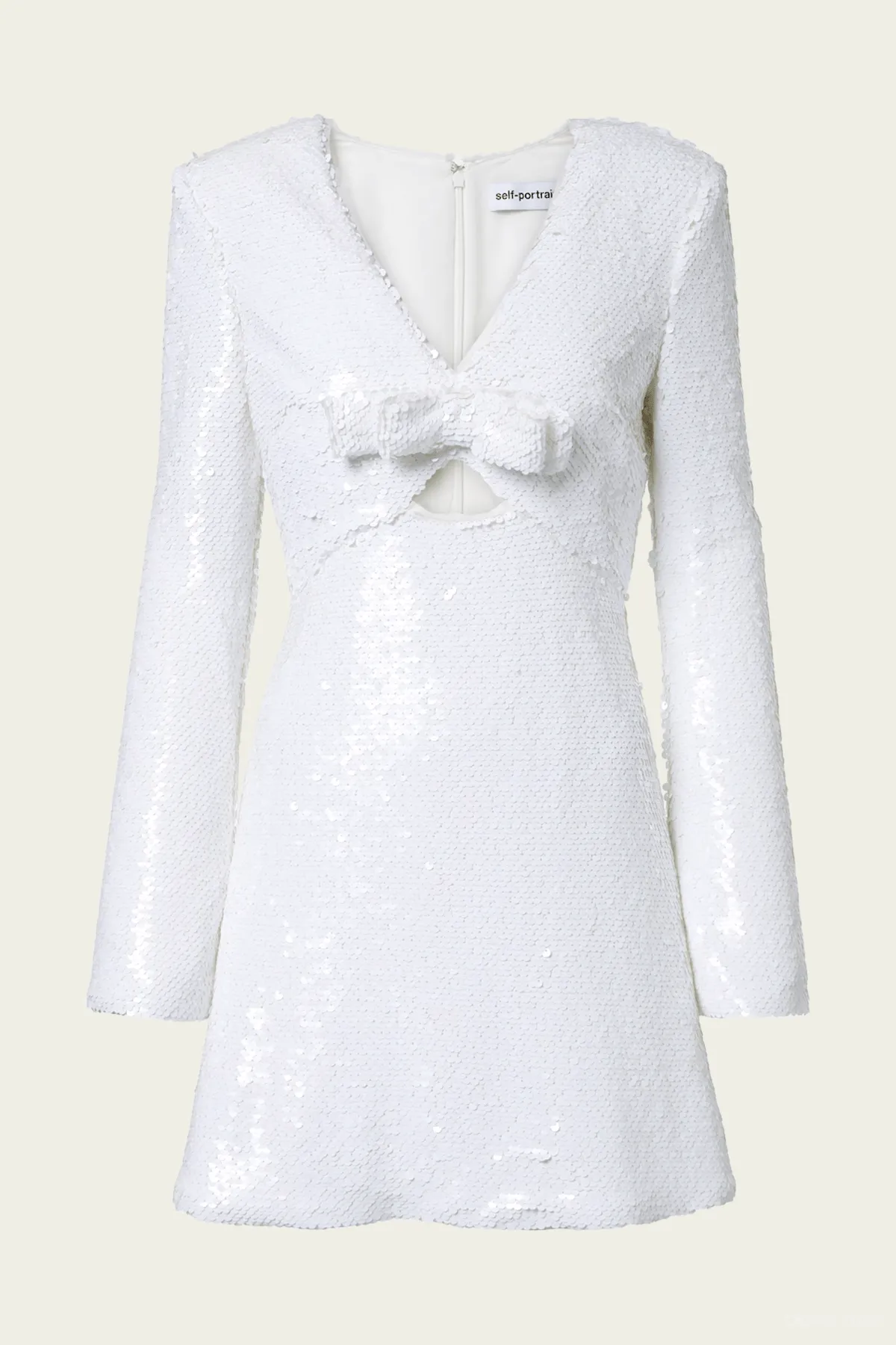 White Sequin Mini Dress