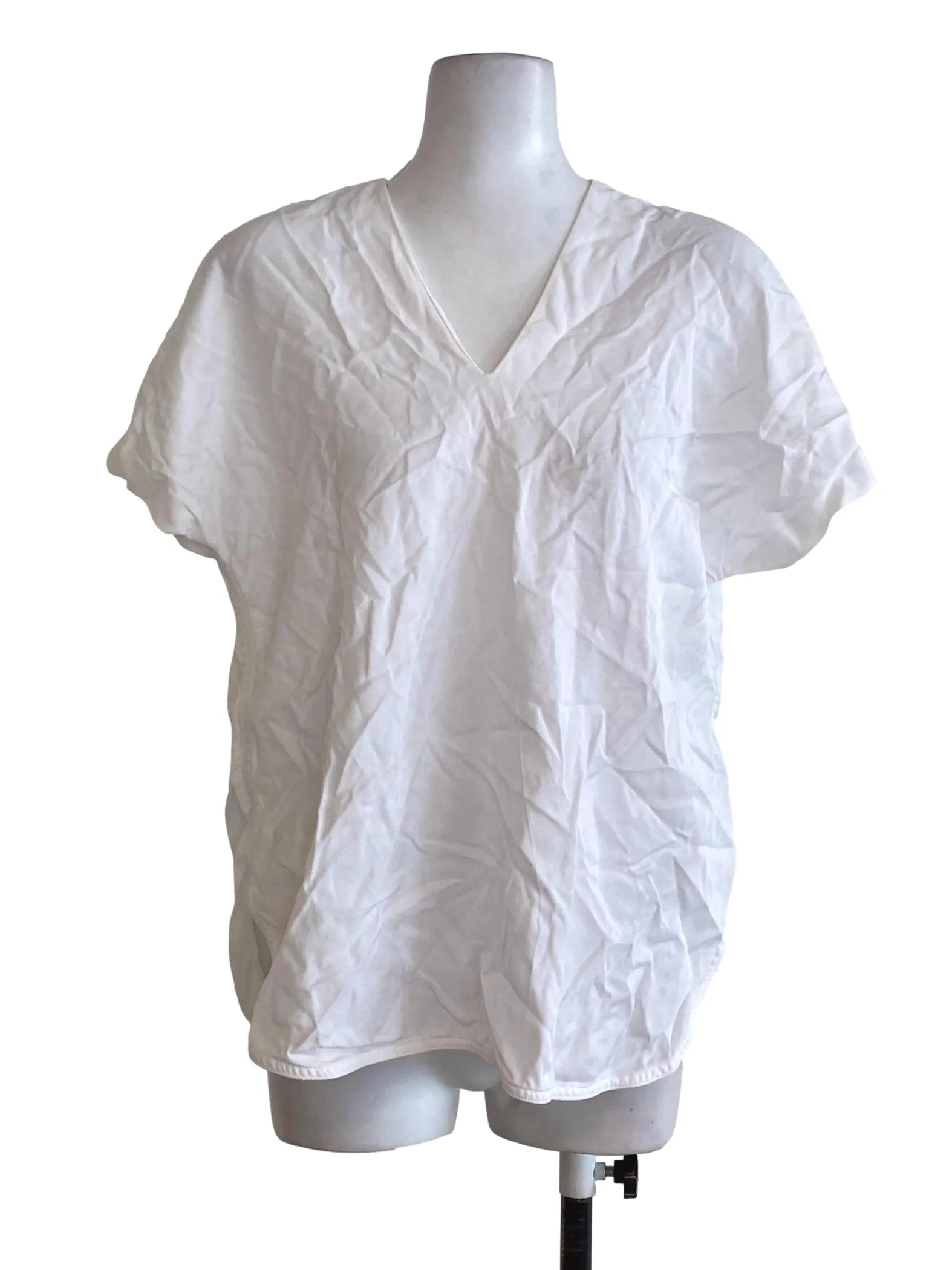White V Neck Blouse