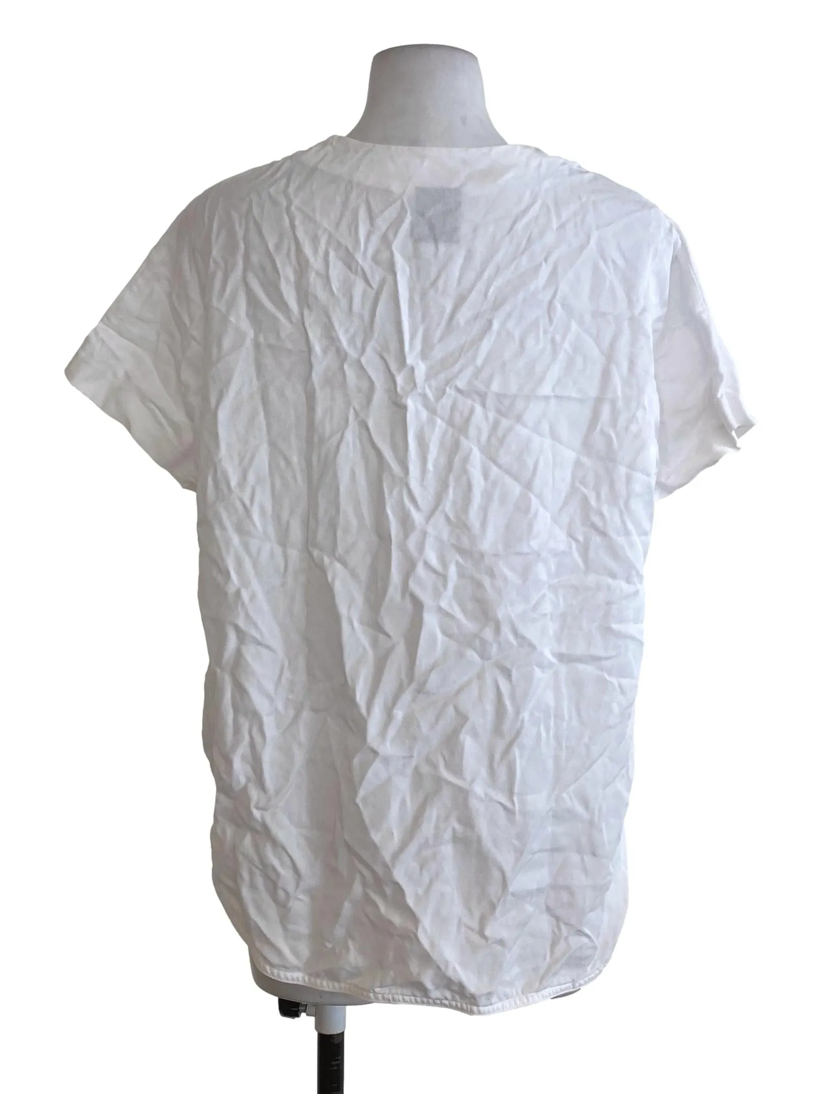 White V Neck Blouse