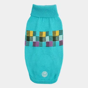 Winter Sailor Dog Sweater | Aqua
