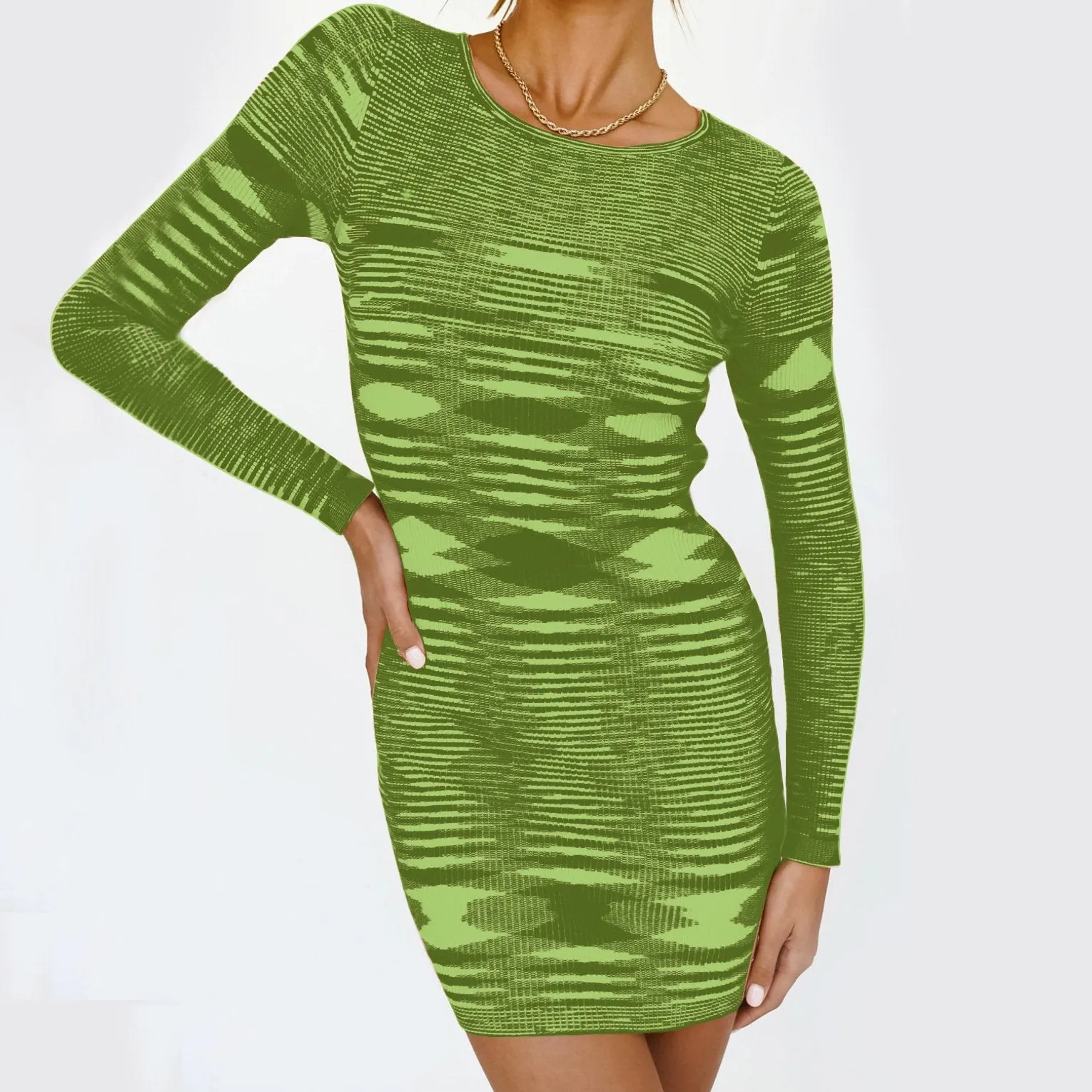 Women Sexy Colorful Knitting Fall Short Dresses