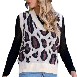 Women V Neck Casual Oversized Pullover Sleeveless Sweater Knit Tank Top Tunic Top K361