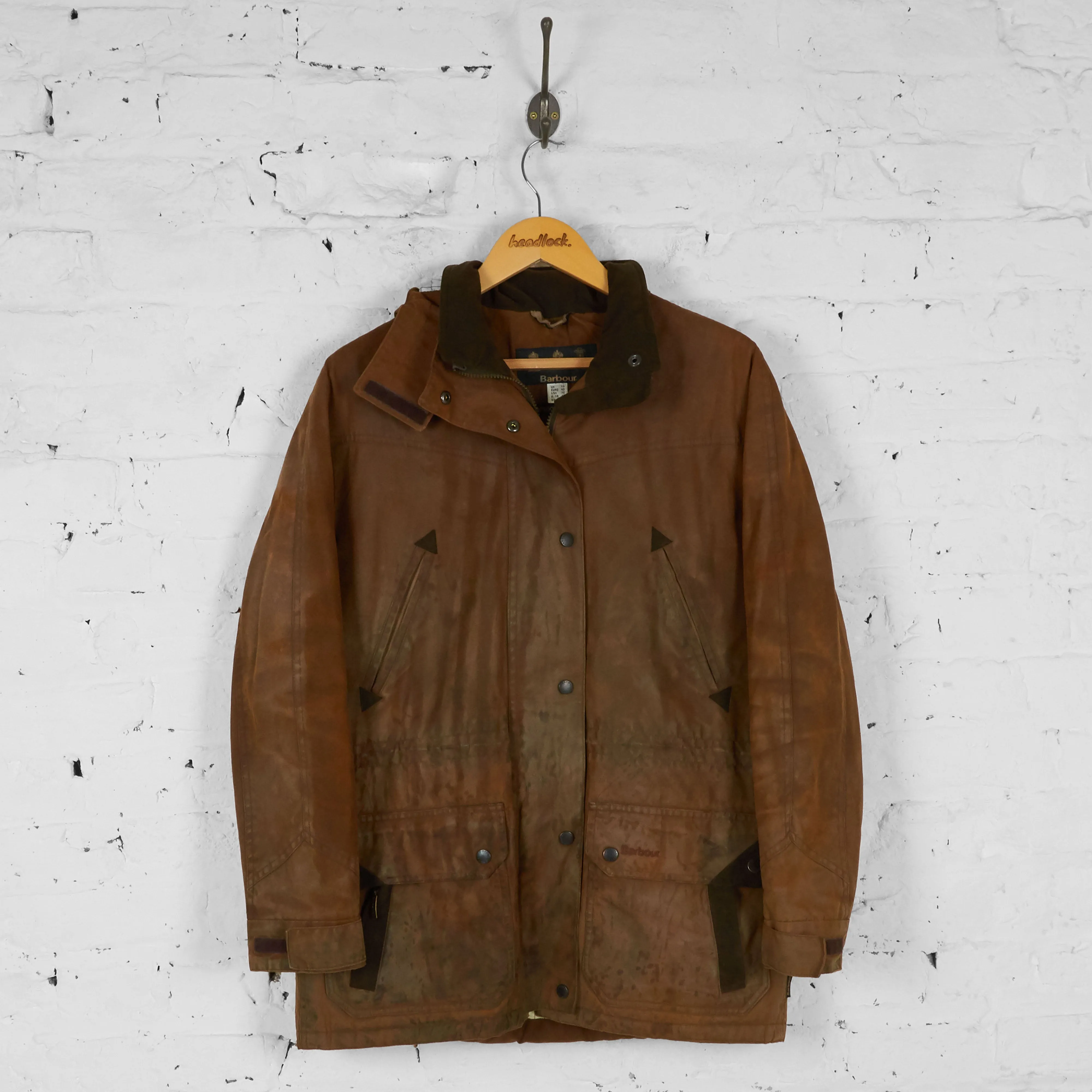 Womens Barbour Wax Jacket - Brown - Womens L