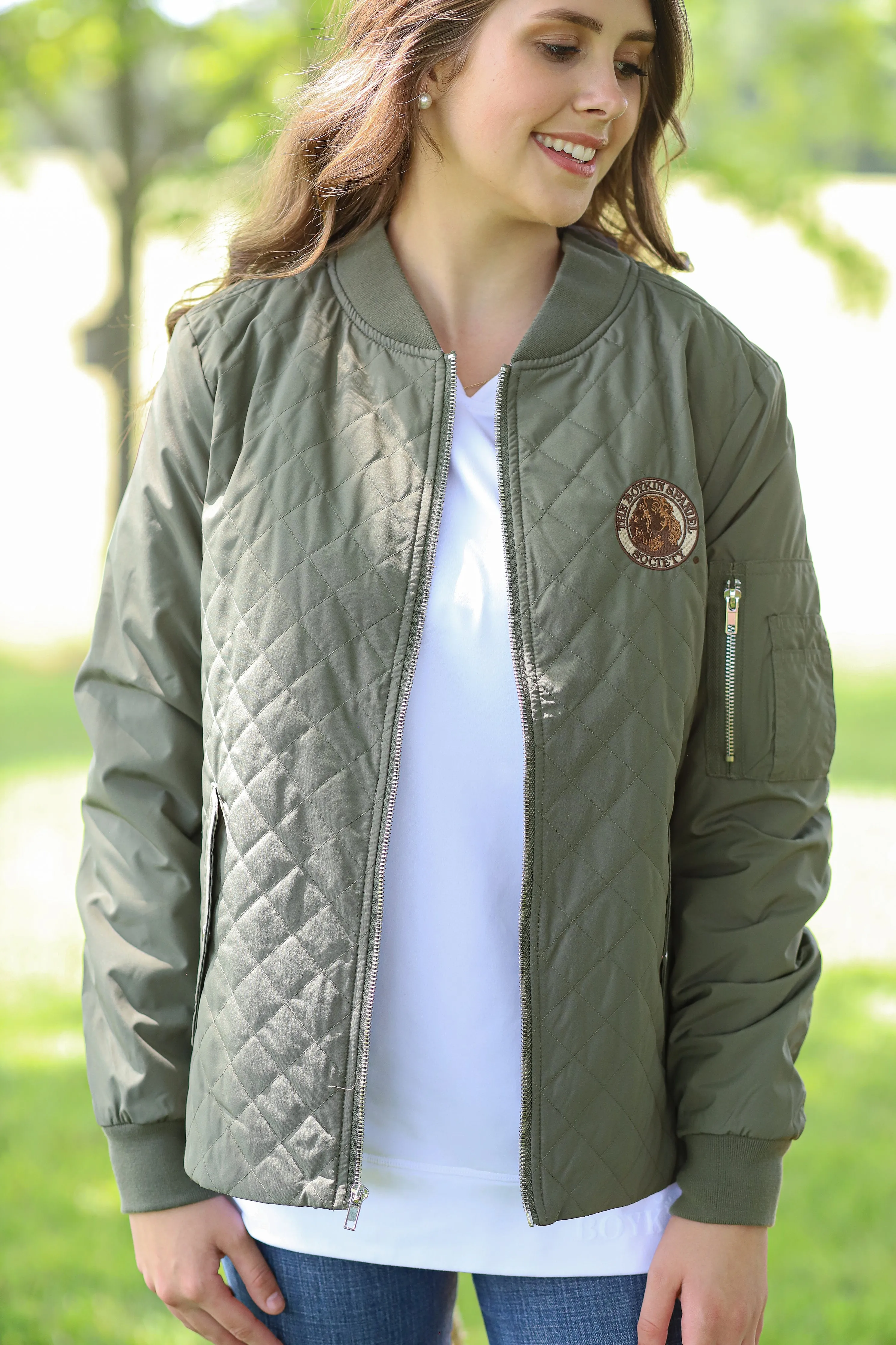 WOMEN'S QUILTED BOSTON FLIGHT JACKET