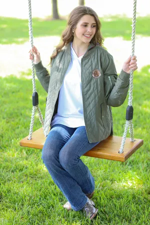 WOMEN'S QUILTED BOSTON FLIGHT JACKET