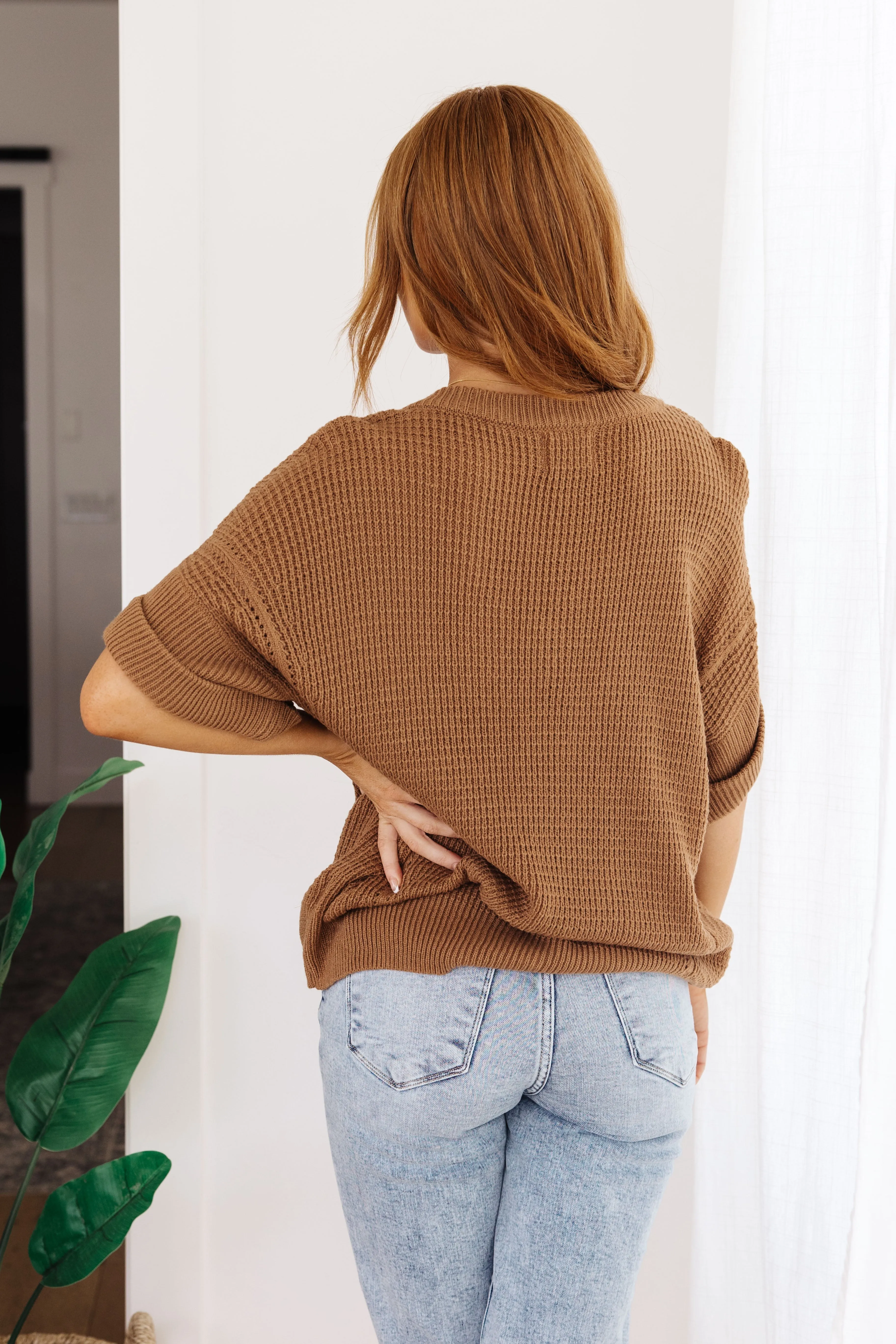 Wonder Why V-Neck Short-Sleeved Sweater