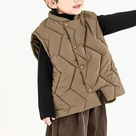 Zig Zag Quilt Puffer Gilet (Mocha)