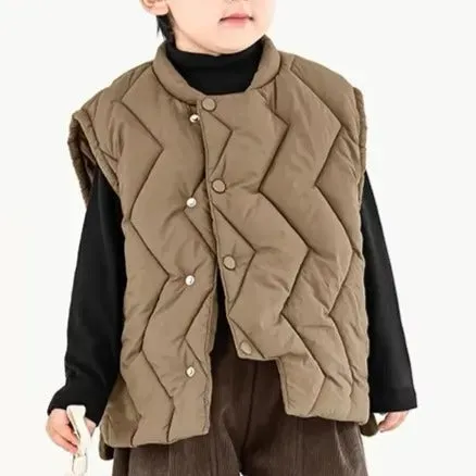Zig Zag Quilt Puffer Gilet (Mocha)